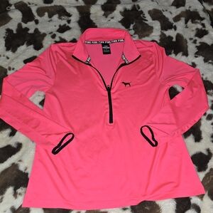 Victoria’s Secret PINK Ultimate Neon Pink Quarter Zip – Size L